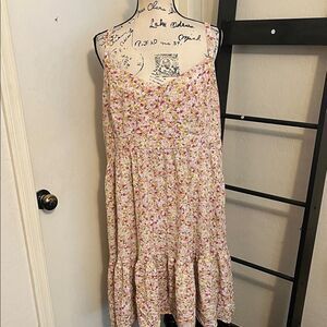 Torrid Floral Sleeveless Pockets Modern Dress Bohemian